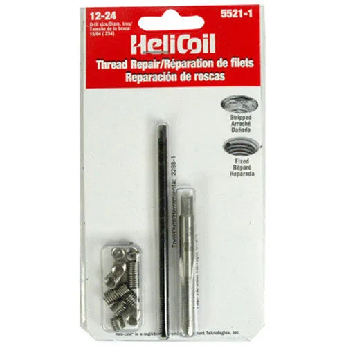 5521-1 – SW ANDERSON Thread Repair Kit, Universal #12-24 Thread Size With 12 Heli-Coil Inserts/ Installation Tool/ Ta...